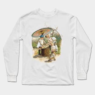 Victorian children playing shops Long Sleeve T-Shirt